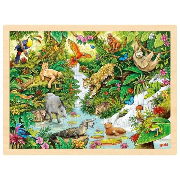 goki wooden puzzle jungle