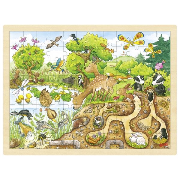 Goki - Wooden Puzzle Exploring Nature