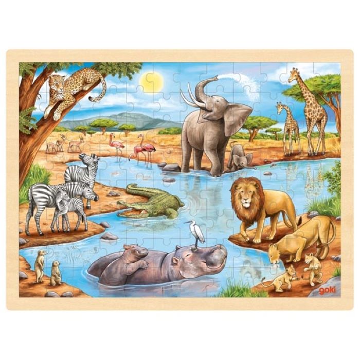 Goki - Wooden Puzzle African Savannah