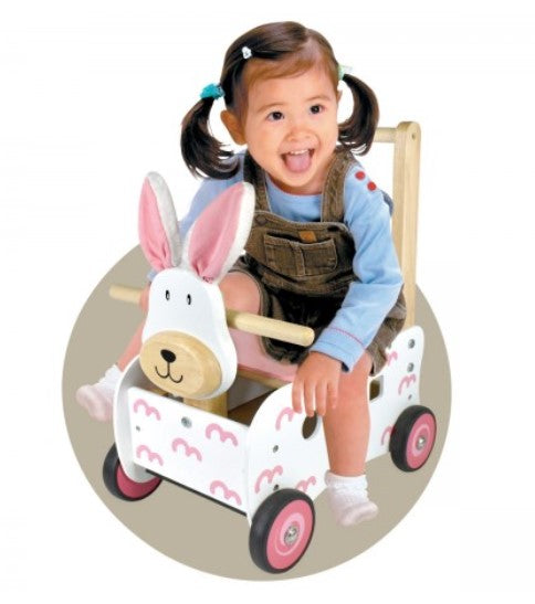 wooden bunny ride on