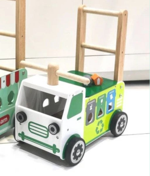 wooden walker recycling truck