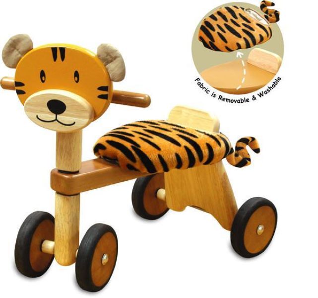 i'm toy wooden ride on tiger