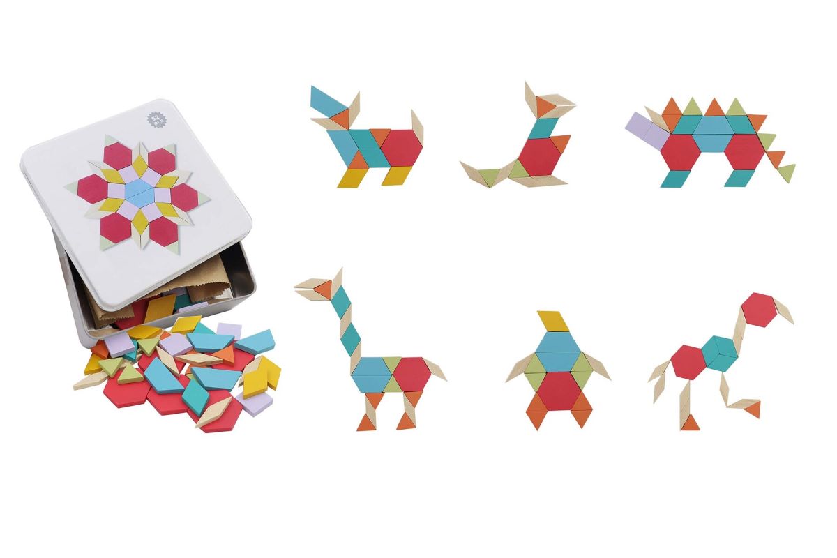 Kaper Kidz - Geometric Pattern Blocks in Tin