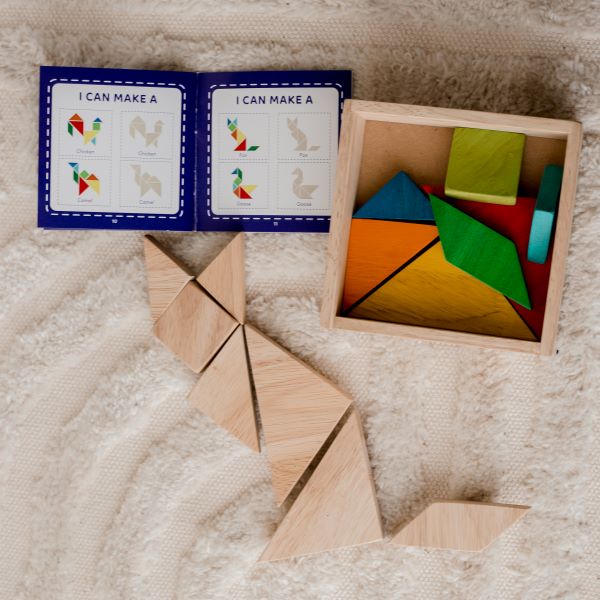 Qtoys - Wooden Double Tangram