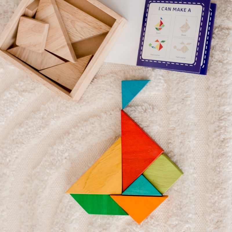 Qtoys - Wooden Double Tangram