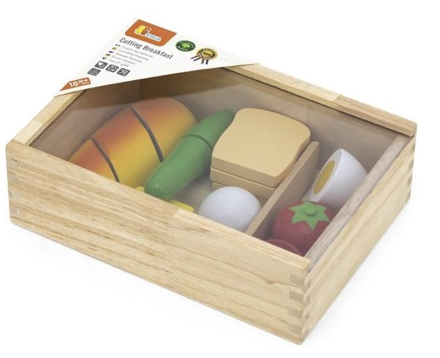 Viga Toys - Wooden Breakfast Food Cutting