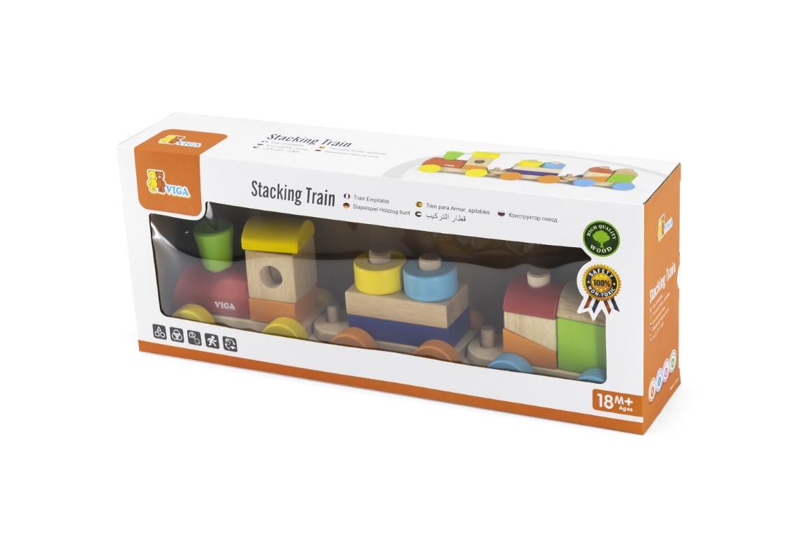 Viga Toys - Wooden Stacking Train