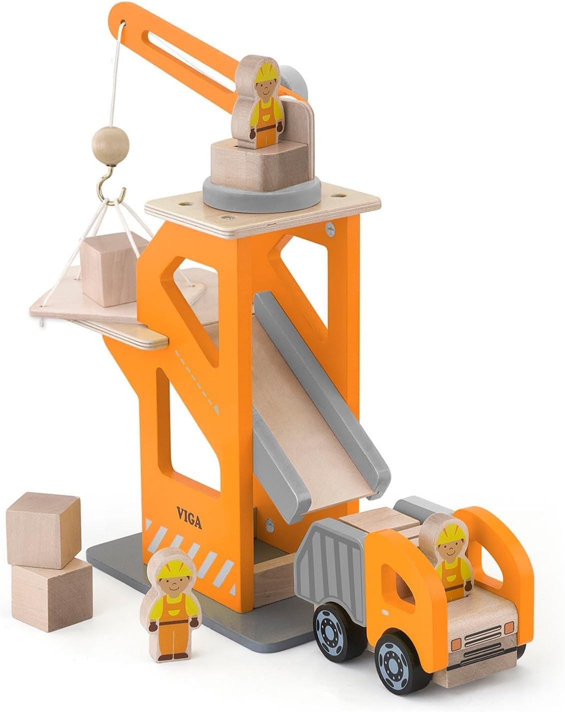 Viga Toys - Crane Lift with Dump Truck