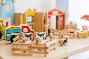 wooden farm play set