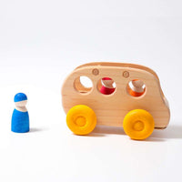 Thumbnail for grimms wooden bus vehicle toddler toy