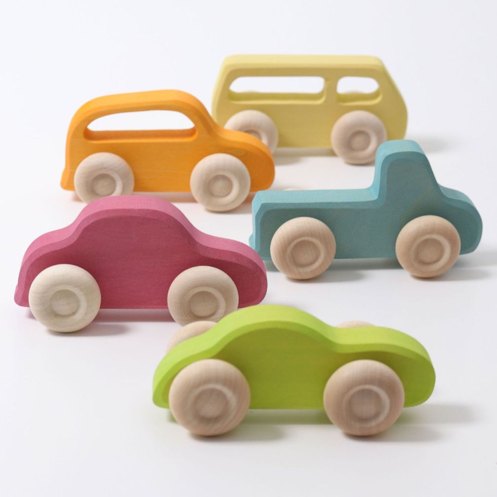 Grimm's - Wooden Cars Slimine (set of 5)