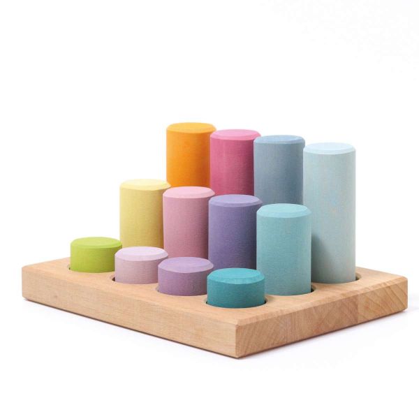 Grimm's - Stacking Game Small Pastel Rollers