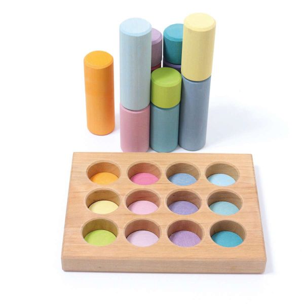 Grimm's - Stacking Game Small Pastel Rollers