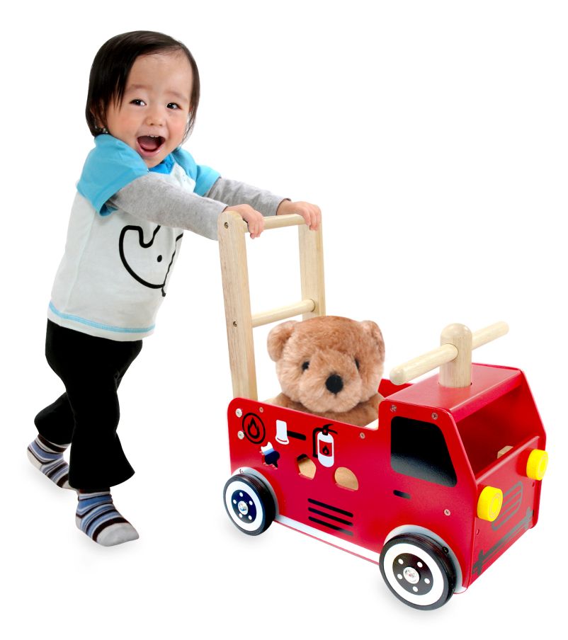 I m Toy Walk Ride Fire Engine Wooden World