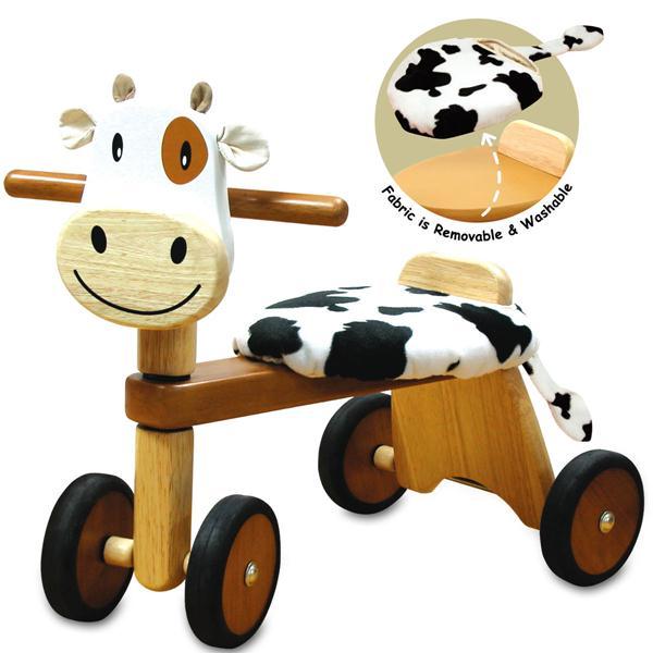 i'm toy wooden ride on cow