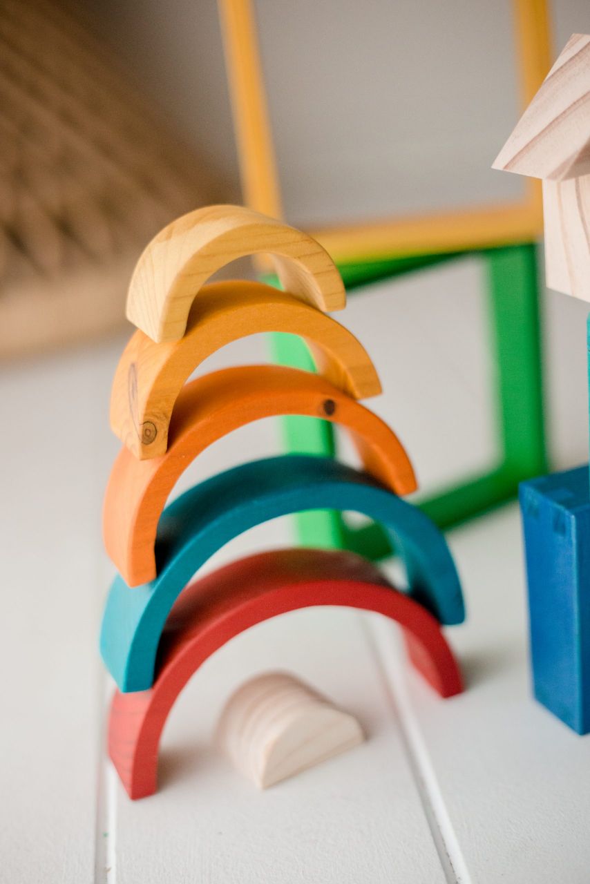 Qtoys - Rainbow Building Nesting Blocks