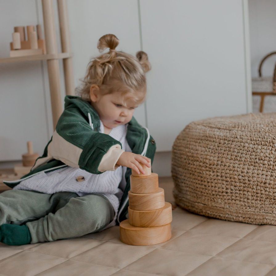 QToys - Wooden Stacking and Nesting Bowls