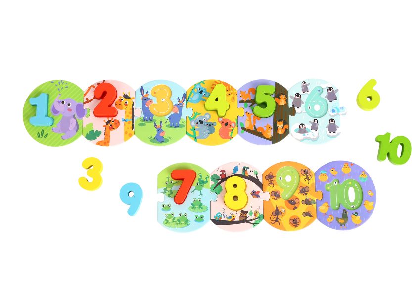 Tooky Toy - Wooden Number Puzzle