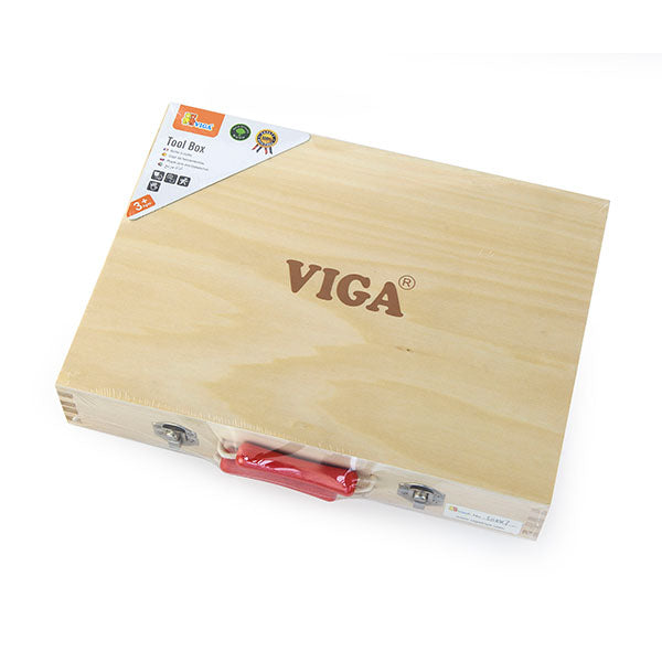 Viga Toys - Wooden Tool Box (10 pieces)