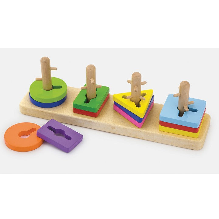 Viga Toys - Twist Discs Shape Puzzle - Wooden World