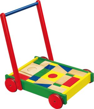 Viga Toys - Wooden Walker with Blocks