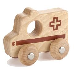 Viga Toys - Natural Wooden Emergency Vehicles