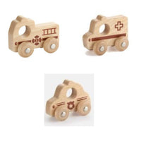 Thumbnail for Viga Toys - Natural Wooden Emergency Vehicles